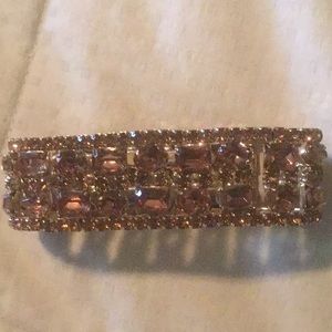 Bronze jewel tone cuff bracelet